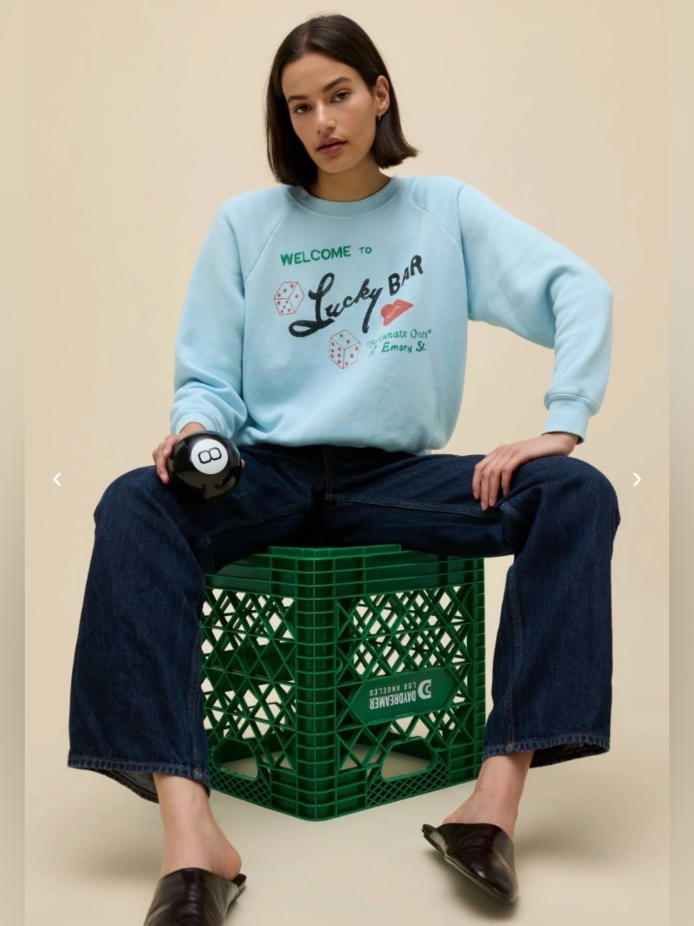 Daydreamer Lucky Bar Shrunken Raglan Sweatshirt
